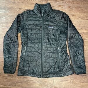 Patagonia Nano Puff Jacket Womens XS Black Insulated Puffer Primaloft Full Zip